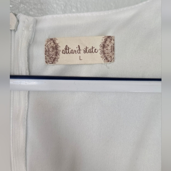 Altr'd State White Keyhole Dress Size Large - Picture 4 of 8